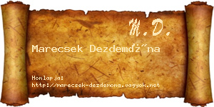 Marecsek Dezdemóna névjegykártya